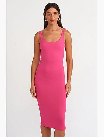 Vestido midi ajustado sin mangas dilvin