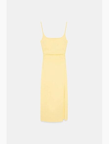 Vestido midi ajustado sin mangas para mujer dilvin