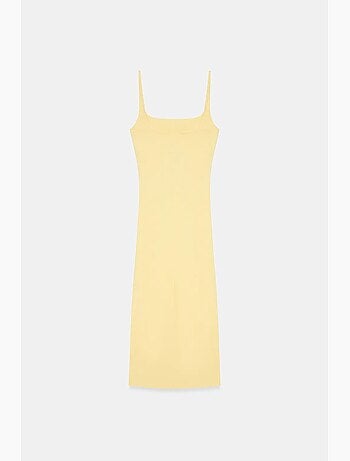 Vestido midi ajustado sin mangas para mujer dilvin