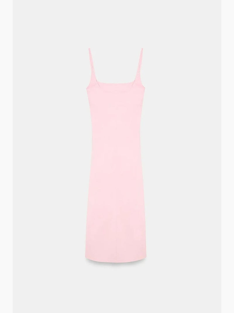 Vestido midi ajustado sin mangas para mujer dilvin Rosa pálido - Kiabi