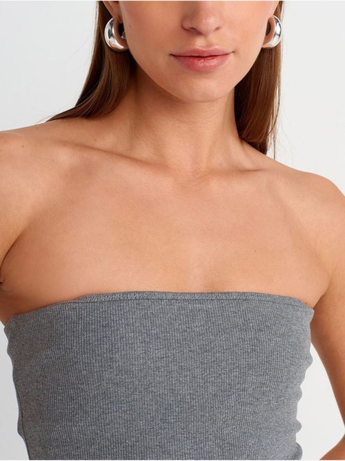 Vestido midi ajustado sin tirantes dilvin - Kiabi