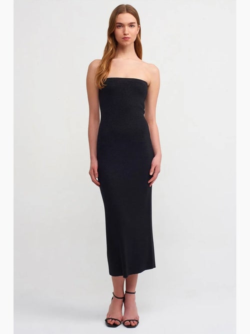 Vestido midi ajustado sin tirantes dilvin - Kiabi