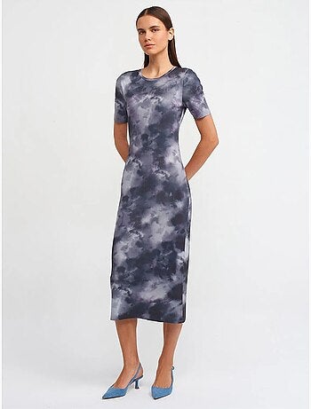 Vestido midi ajustado tie-dye dilvin
