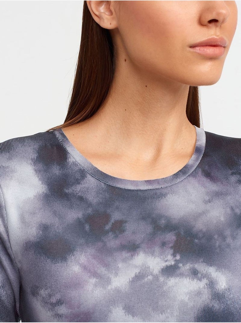 Vestido midi ajustado tie-dye dilvin Multicolor - Kiabi