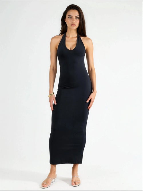 Vestido midi asimétrico con cuello en v de busem - Kiabi