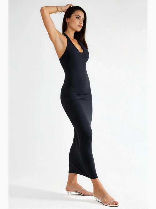 Vestido midi asimétrico con cuello en v de busem - Kiabi