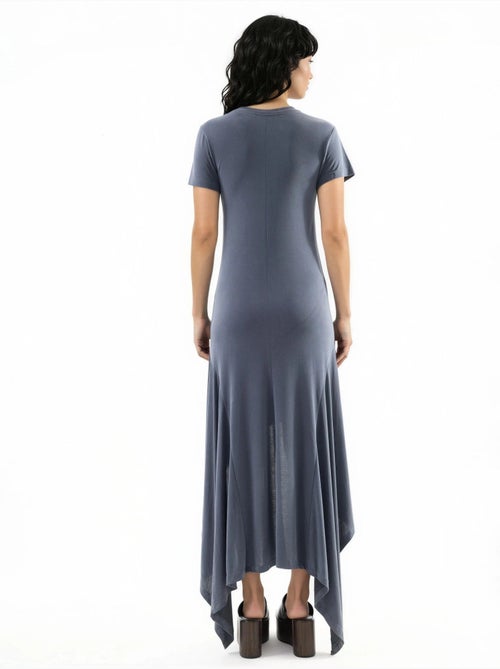 Vestido midi asimétrico con cuello redondo busem - Kiabi