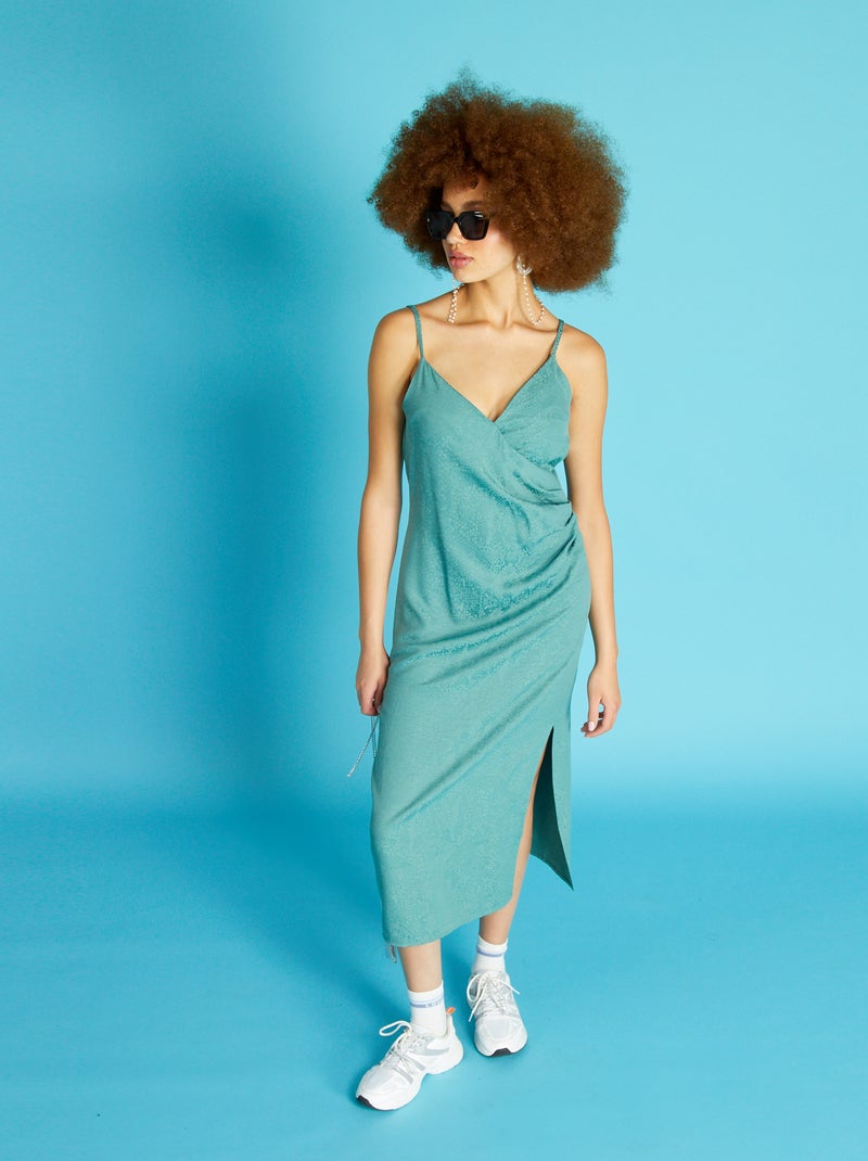 Vestido midi AZUL - Kiabi