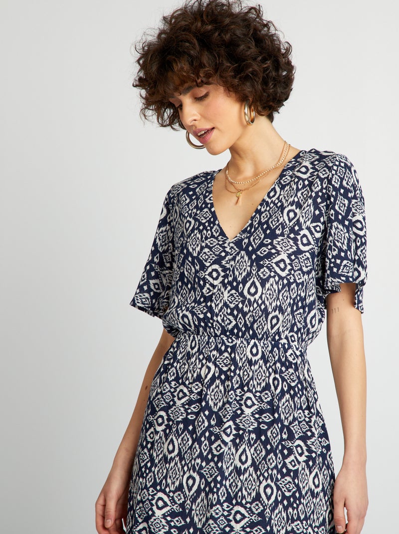 Vestido midi AZUL - Kiabi