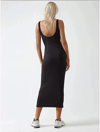 Vestido midi básico de tacto suave hiccup