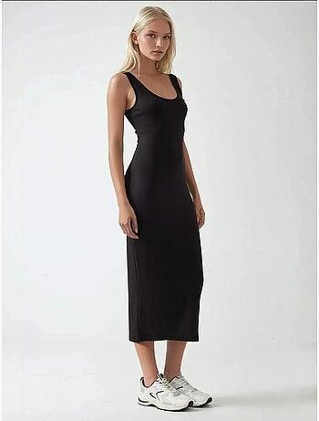 Vestido midi básico de tacto suave hiccup