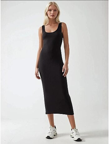 Vestido midi básico de tacto suave hiccup