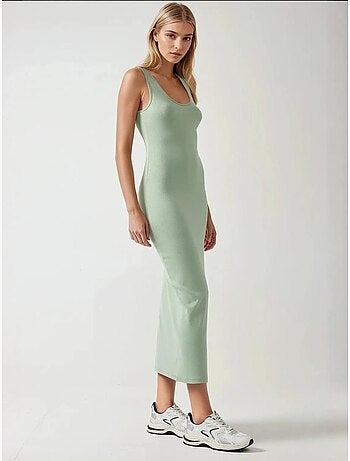 Vestido midi básico de tacto suave hiccup