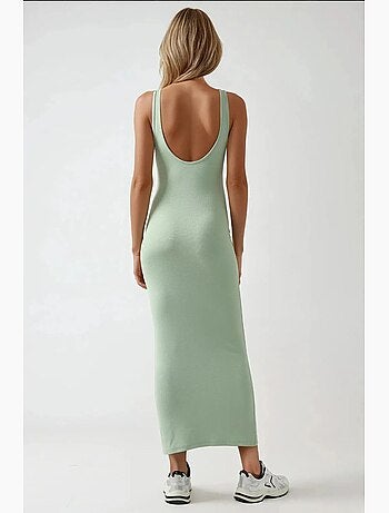 Vestido midi básico de tacto suave hiccup