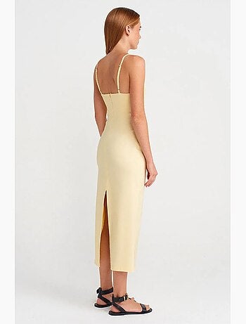 Vestido midi bodycon sin mangas dilvin