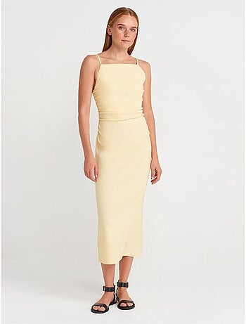 Vestido midi bodycon sin mangas dilvin