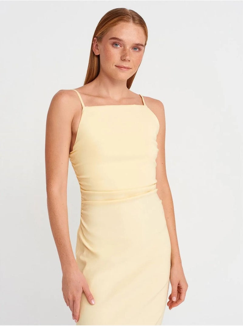 Vestido midi bodycon sin mangas dilvin Amarillo limón - Kiabi