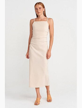 Vestido midi bodycon sin mangas dilvin