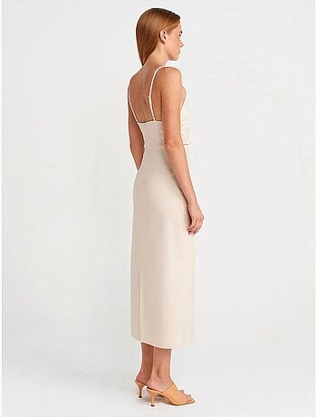 Vestido midi bodycon sin mangas dilvin