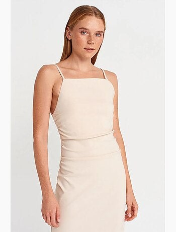 Vestido midi bodycon sin mangas dilvin