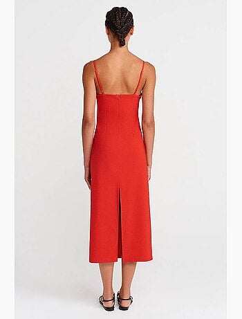 Vestido midi bodycon sin mangas dilvin
