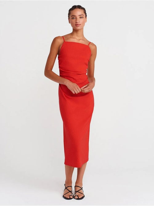 Vestido midi bodycon sin mangas dilvin - Kiabi