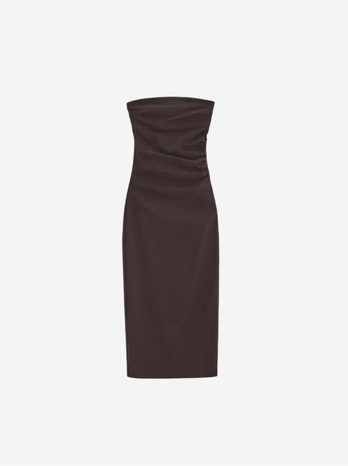 Vestido midi bodycon sin tirantes con abertura dilvin - Kiabi Vestido midi bodycon sin tirantes con abertura dilvin - Kiabi
