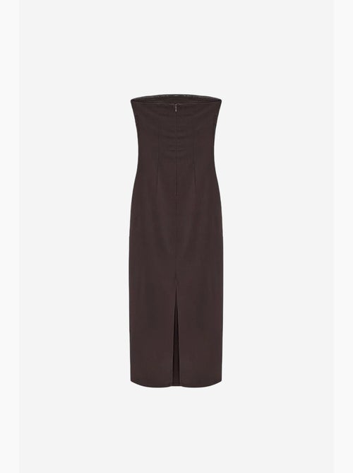 Vestido midi bodycon sin tirantes con abertura dilvin - Kiabi Vestido midi bodycon sin tirantes con abertura dilvin - Kiabi
