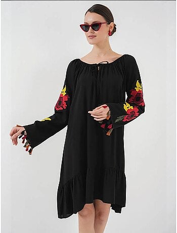 Vestido midi bordado bdart