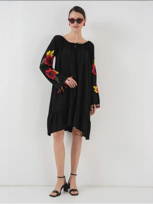 Vestido midi bordado bdart - Kiabi Vestido midi bordado bdart - Kiabi