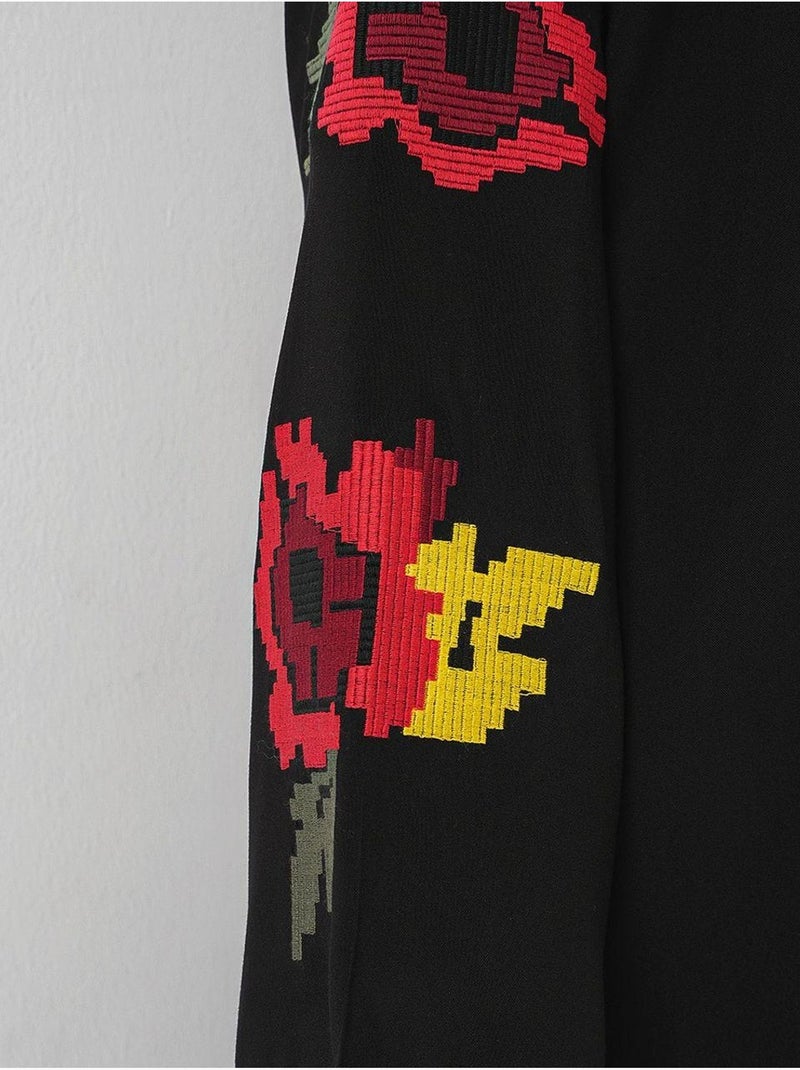 Vestido midi bordado bdart Negro - Kiabi