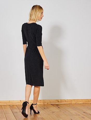 Vestido midi brillante - Kiabi