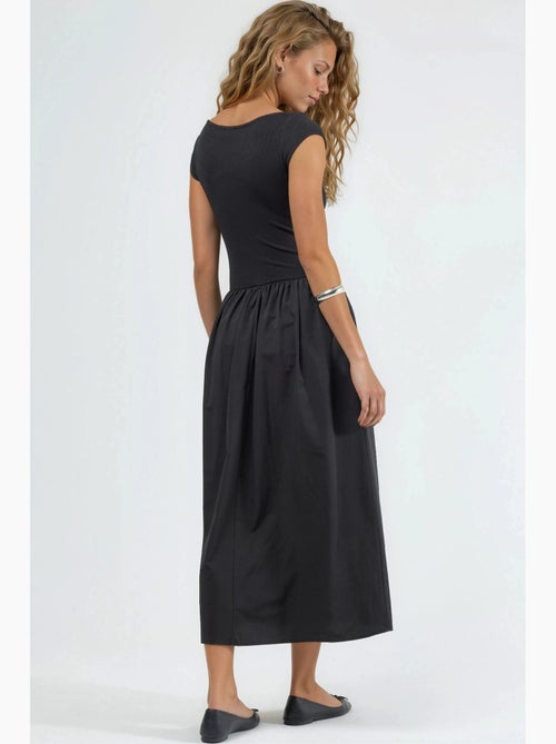 Vestido midi casual con cuello redondo busem - Kiabi