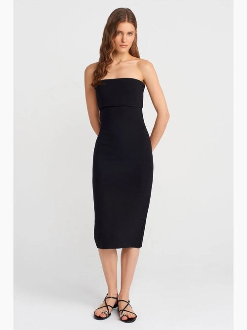 Vestido midi ceñido sin tirantes dilvin - Kiabi