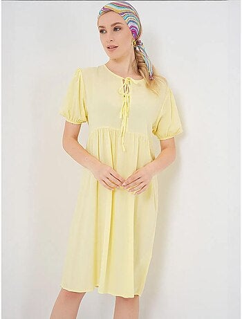 Vestido midi con cierre de lazo bdart