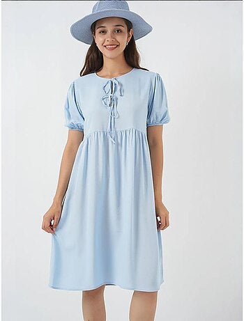 Vestido midi con cierre de lazo bdart