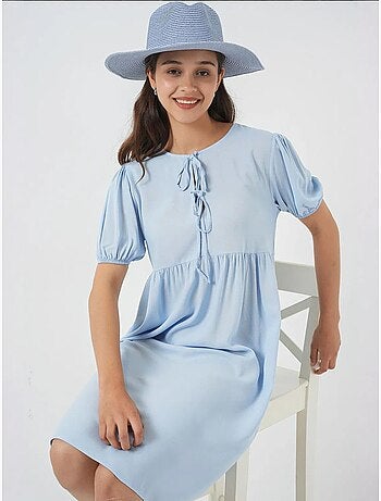Vestido midi con cierre de lazo bdart