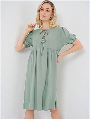Vestido midi con cierre de lazo bdart