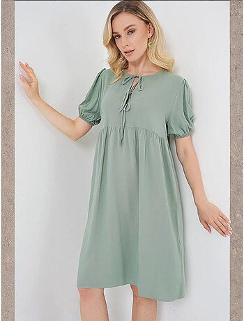 Vestido midi con cierre de lazo bdart