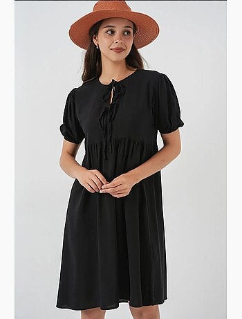 Vestido midi con cierre de lazo bdart