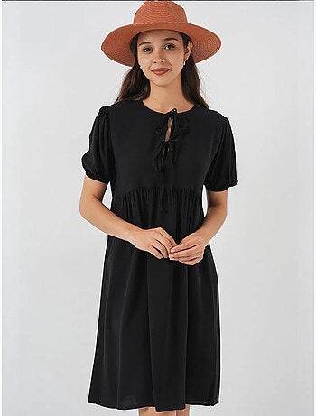 Vestido midi con cierre de lazo bdart