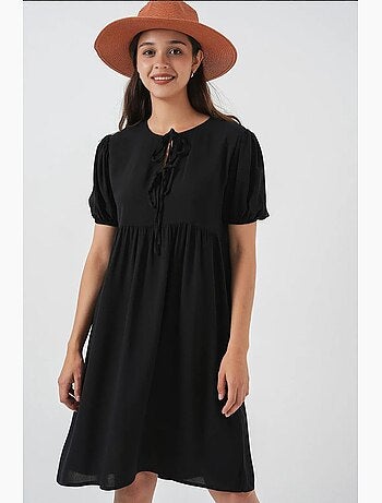 Vestido midi con cierre de lazo bdart