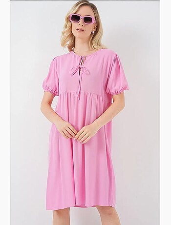 Vestido midi con cierre de lazo bdart