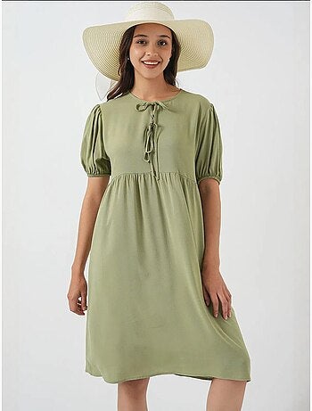 Vestido midi con cierre de lazo bdart