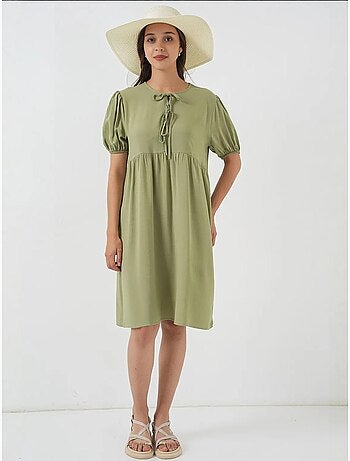 Vestido midi con cierre de lazo bdart