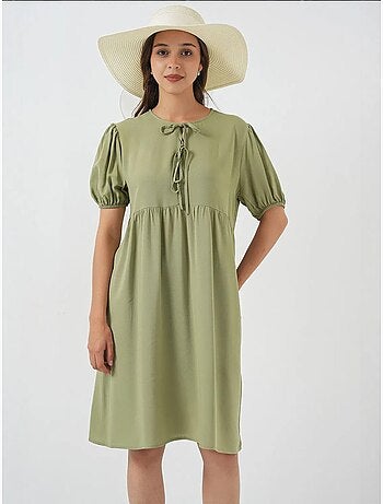 Vestido midi con cierre de lazo bdart