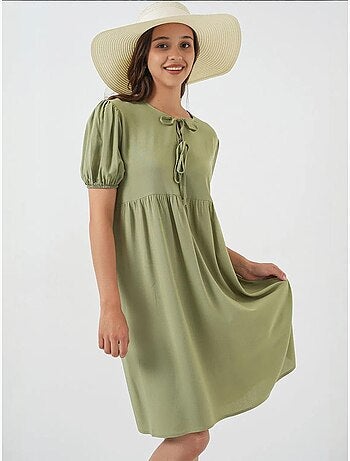 Vestido midi con cierre de lazo bdart