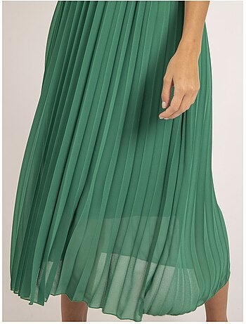 Vestido midi con cinturón ISALA