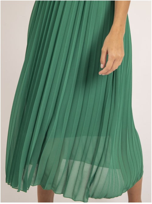 Vestido midi con cinturón ISALA - Kiabi