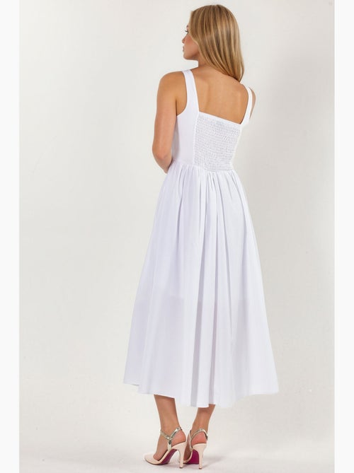 Vestido midi con cuello cuadrado y detalle de botones busem - Kiabi